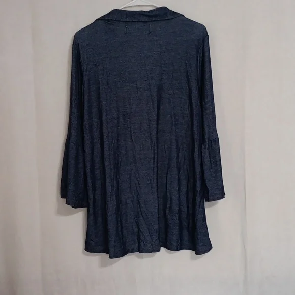 French Laundry Faux Denim Long Sleeve Button Up Size 1X - Picture 5 of 5